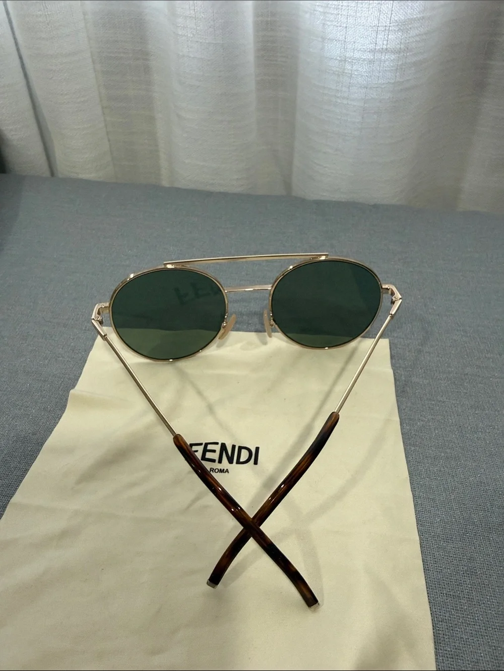 Fendi Round Sunglasses FF0221S J5GQT Gold/Havana